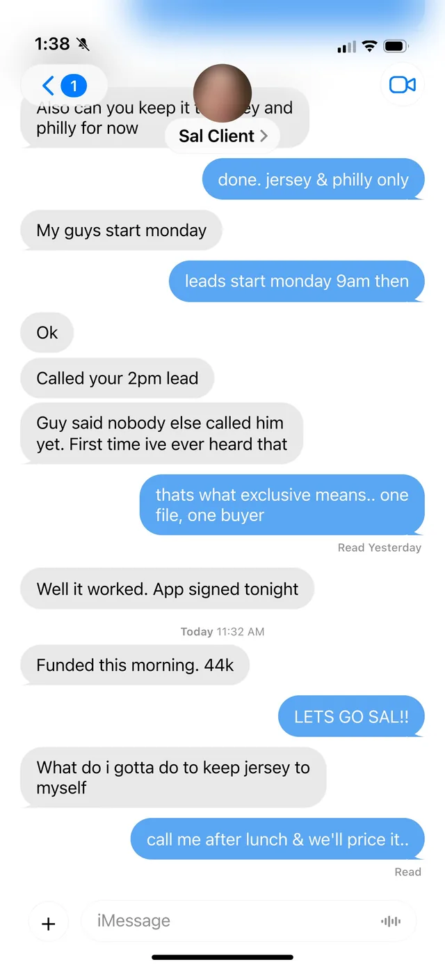 iMessage thread with a buyer: “What do i gotta do to keep jersey to myself”